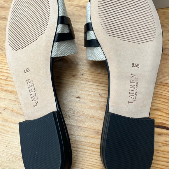 COPY - Ralph Lauren, leather combo slide sandal, with a slight heel padded inso… - Picture 5 of 6